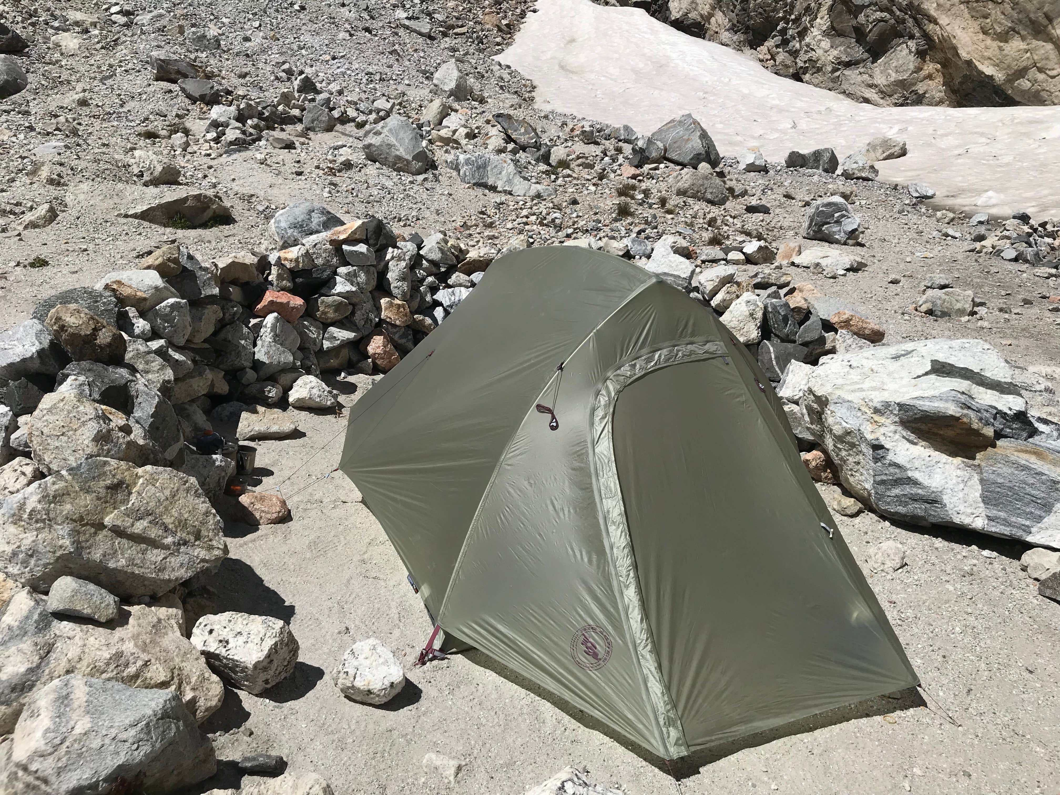 Carrie C.'s photo of tent camping at Moraines — Grand Teton National Park near Wilson, WY