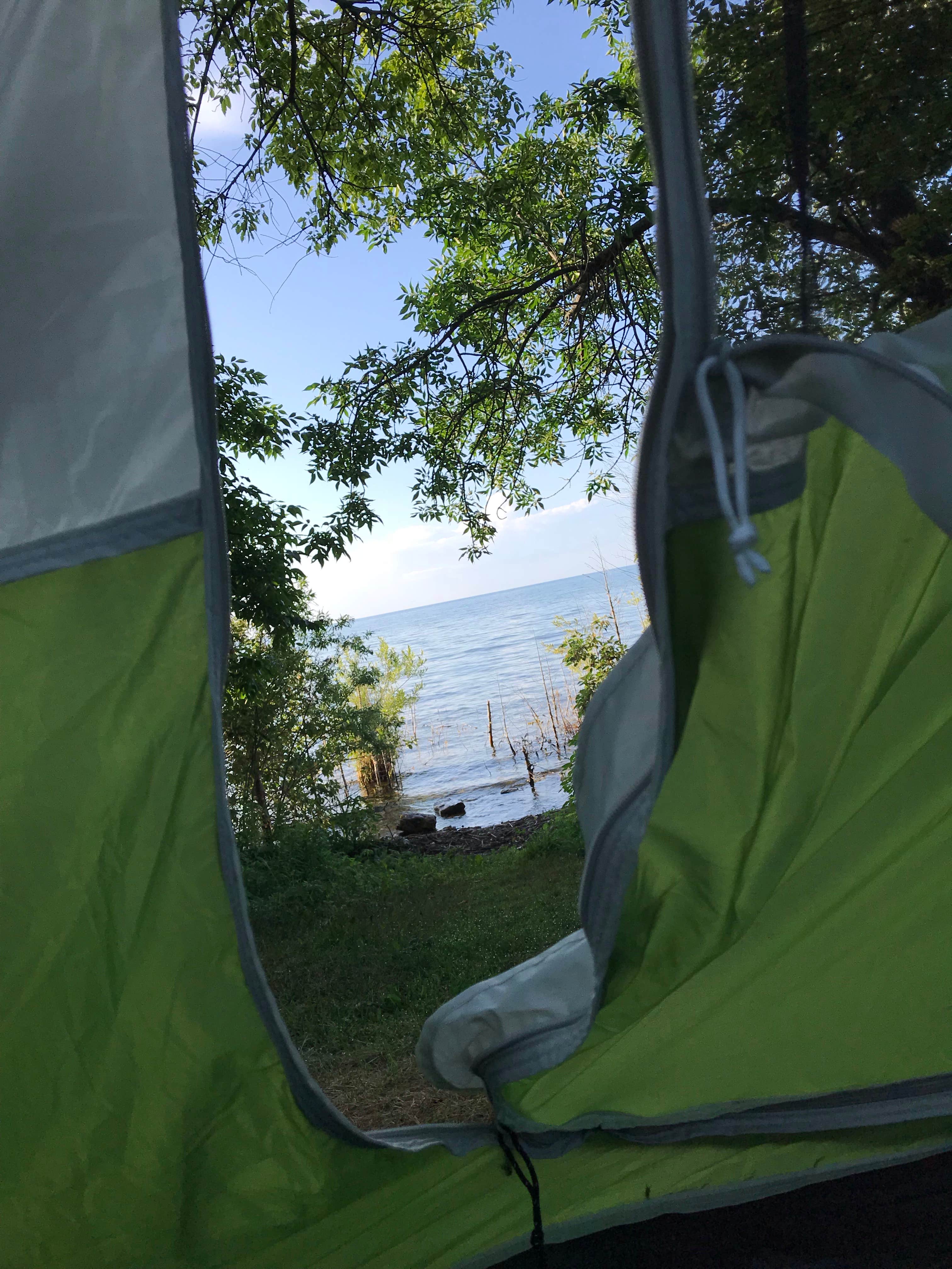 Jennifer L.'s photo of tent camping at Newport State Park Campground near Marinette, WI