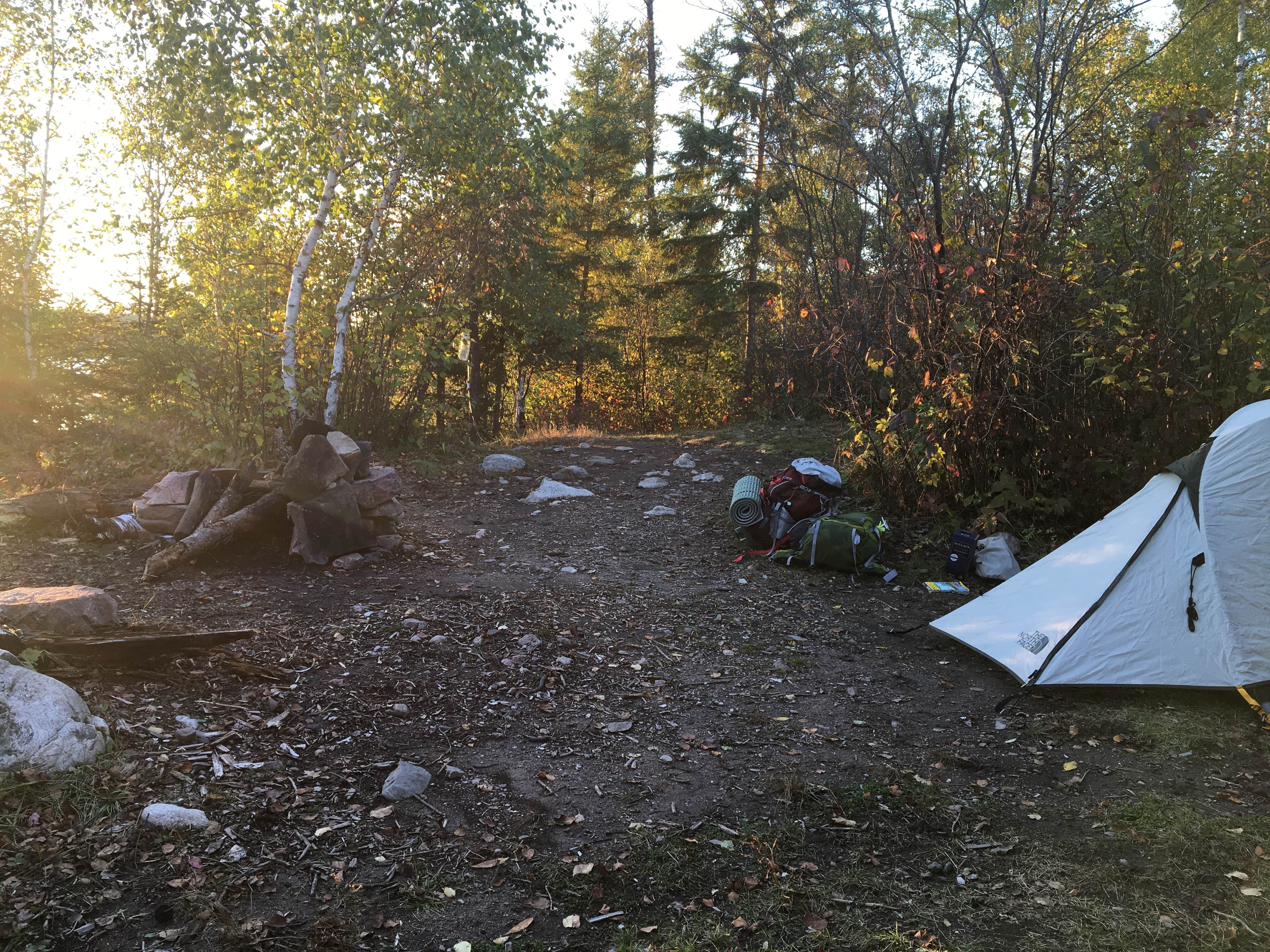 Kate K.'s photo of tent camping at Crane Lake Primitive Campgrounds near Ely, MN