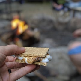 S'mores at the group campsite fire pit!