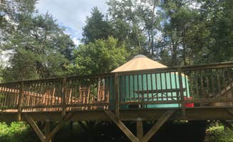 Leslie B.'s photo of glamping accommodations at Andy Guest/Shenandoah River State Park Campground near Baker, WV