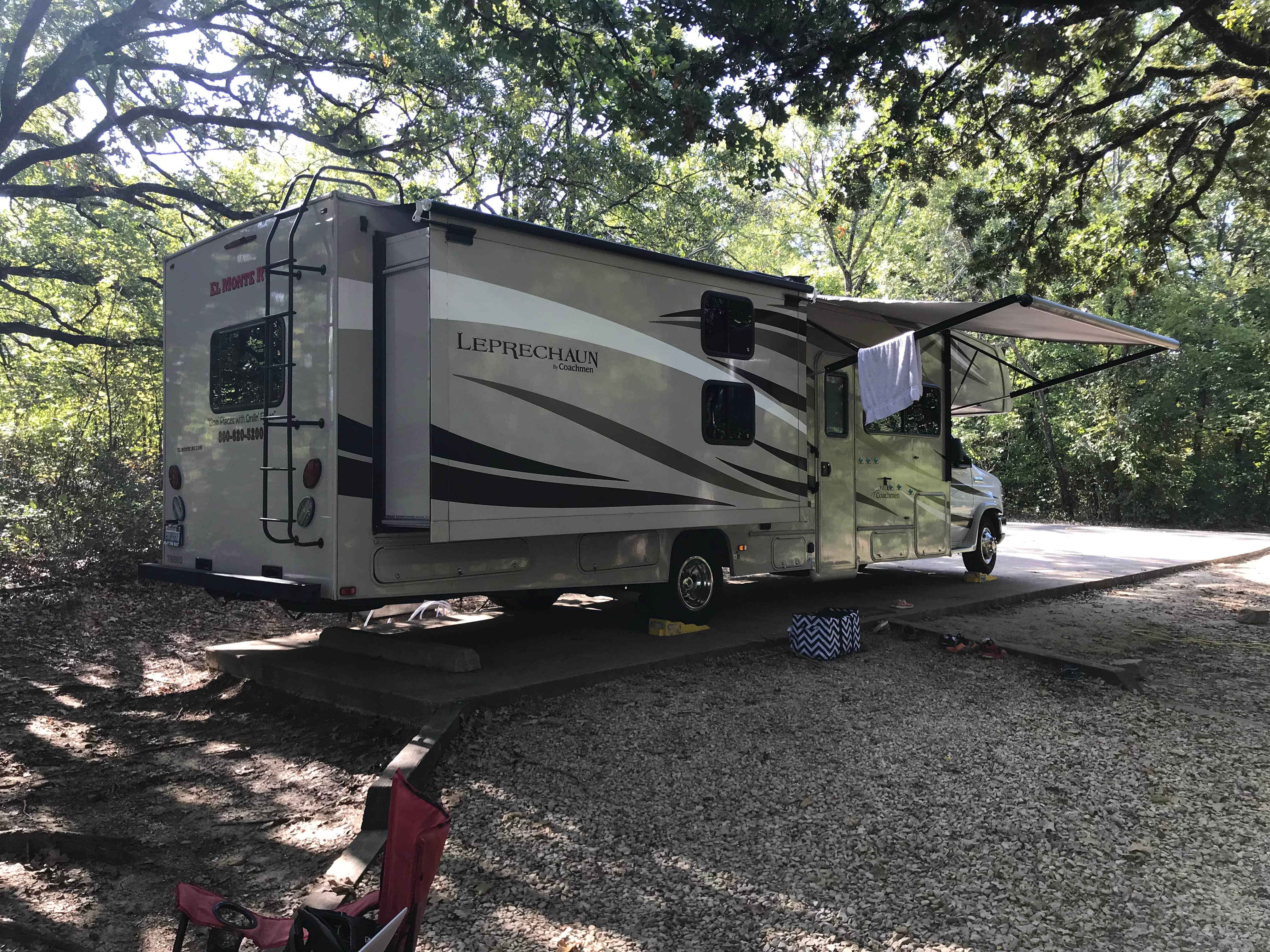 Danelle I.'s photo of rv camping at Oak Grove Campground — Cooper Lake State Park South Sulphur Unit near Cooper, TX