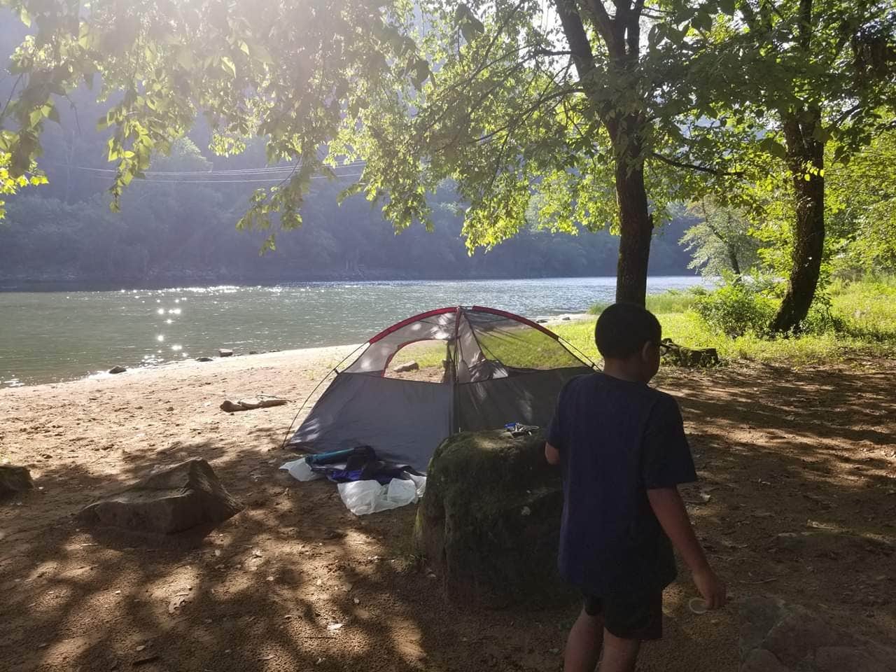 Brittany H.'s photo of tent camping at Stone Cliff Campground — New River Gorge National Park and Preserve near Oak Hill, WV