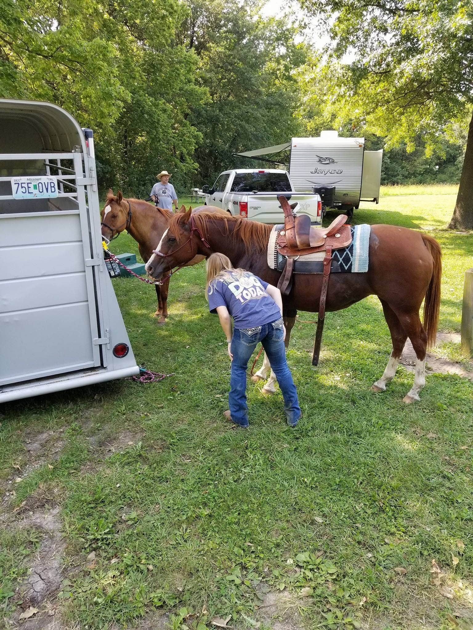 Savannah T.'s photo of camping with a horse at Crow's Creek Campground near Kansas City, KS