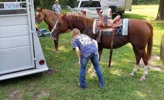 Savannah T.'s photo of camping with a horse at Crow's Creek Campground in Missouri