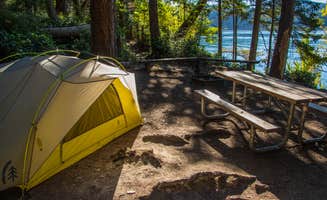 Shari G.'s photo of tent camping at Obstruction Pass State Park Campground near Point Roberts, WA