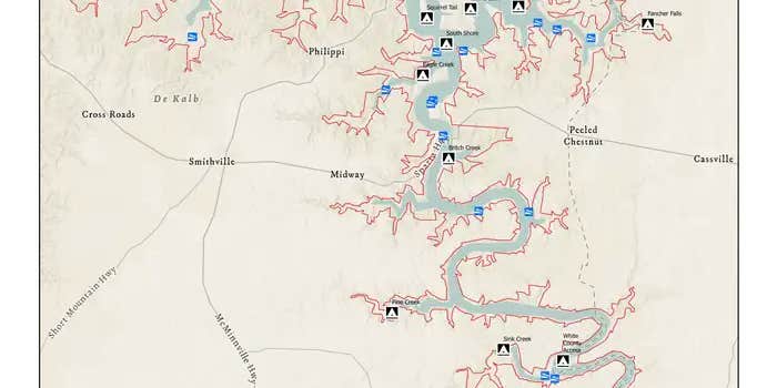 Camper submitted image from Center Hill Lake Primitive Camping Areas — Center Hill Lake