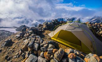 Shari G.'s photo of tent camping at Sahale Glacier Camp — North Cascades National Park near Lake Chelan National Recreation Area