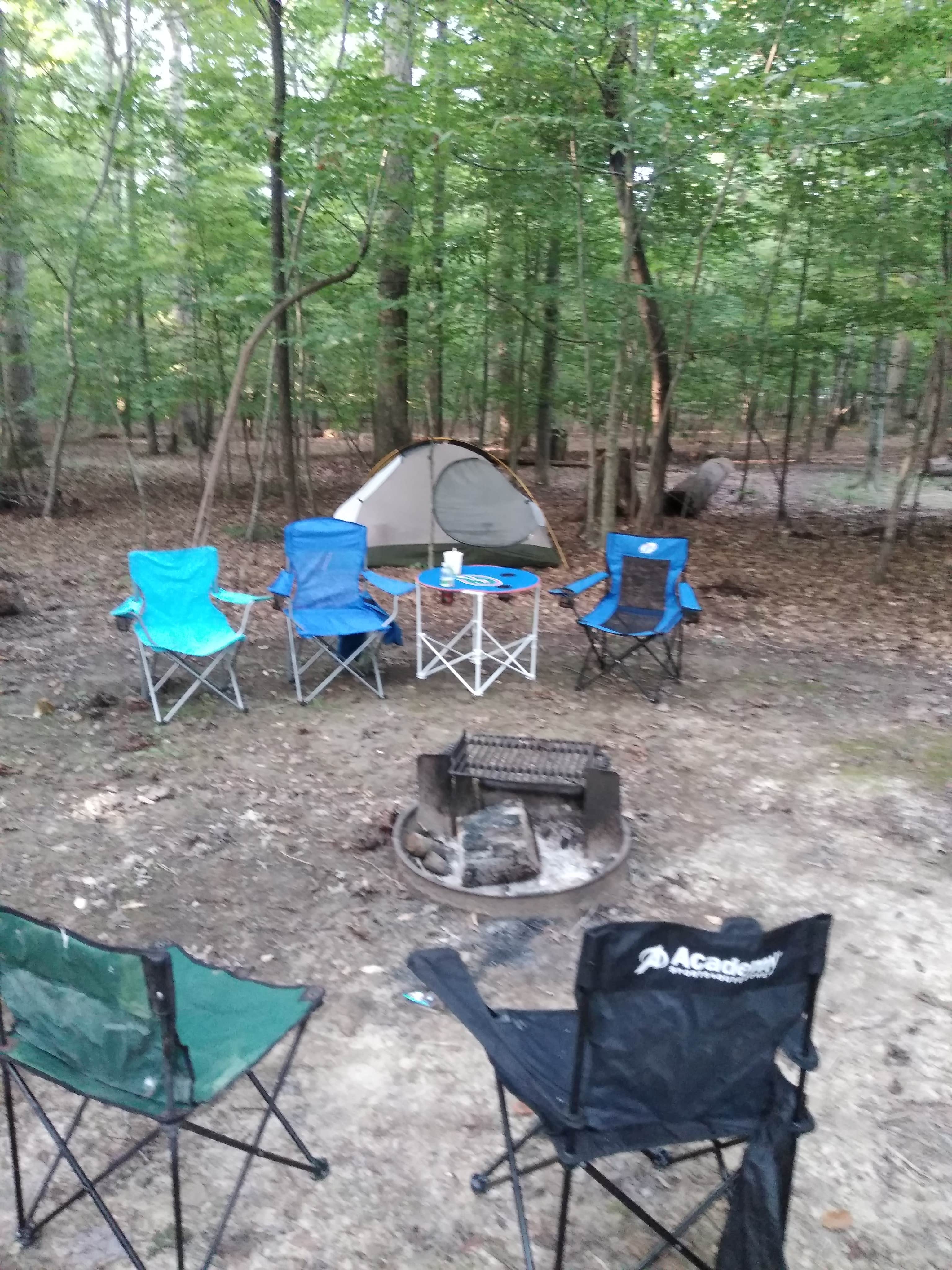 Jessica L.'s photo of tent camping at Old Stone Fort State Archaeological Park in Tennessee