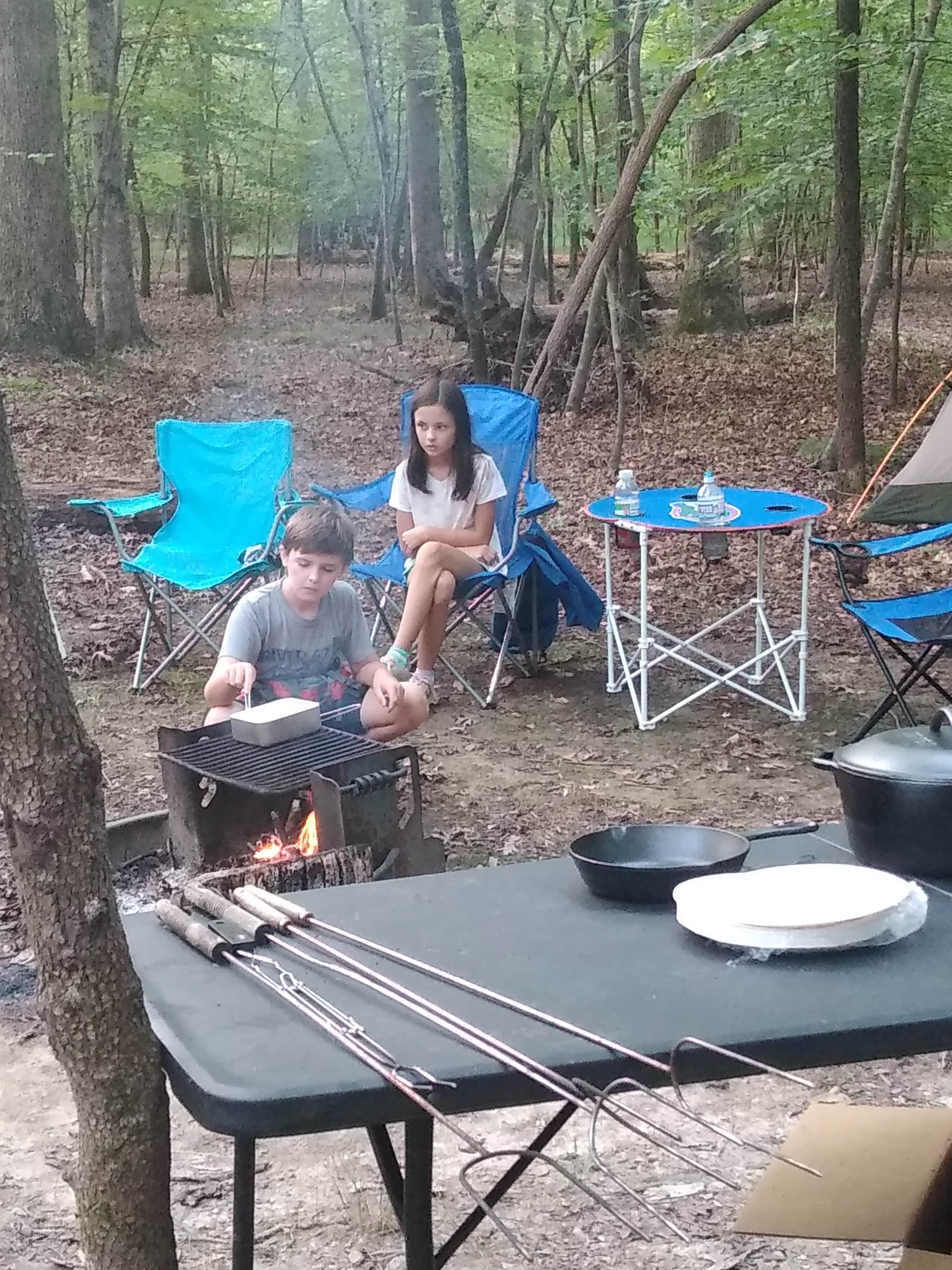 Jessica L.'s photo of tent camping at Old Stone Fort State Archaeological Park near Murfreesboro, TN