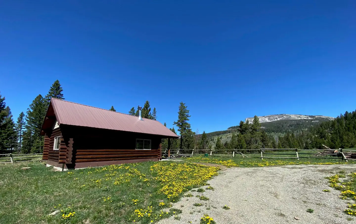 Camper-submitted photo at Crandall Creek Cabin near Martinsdale, MT