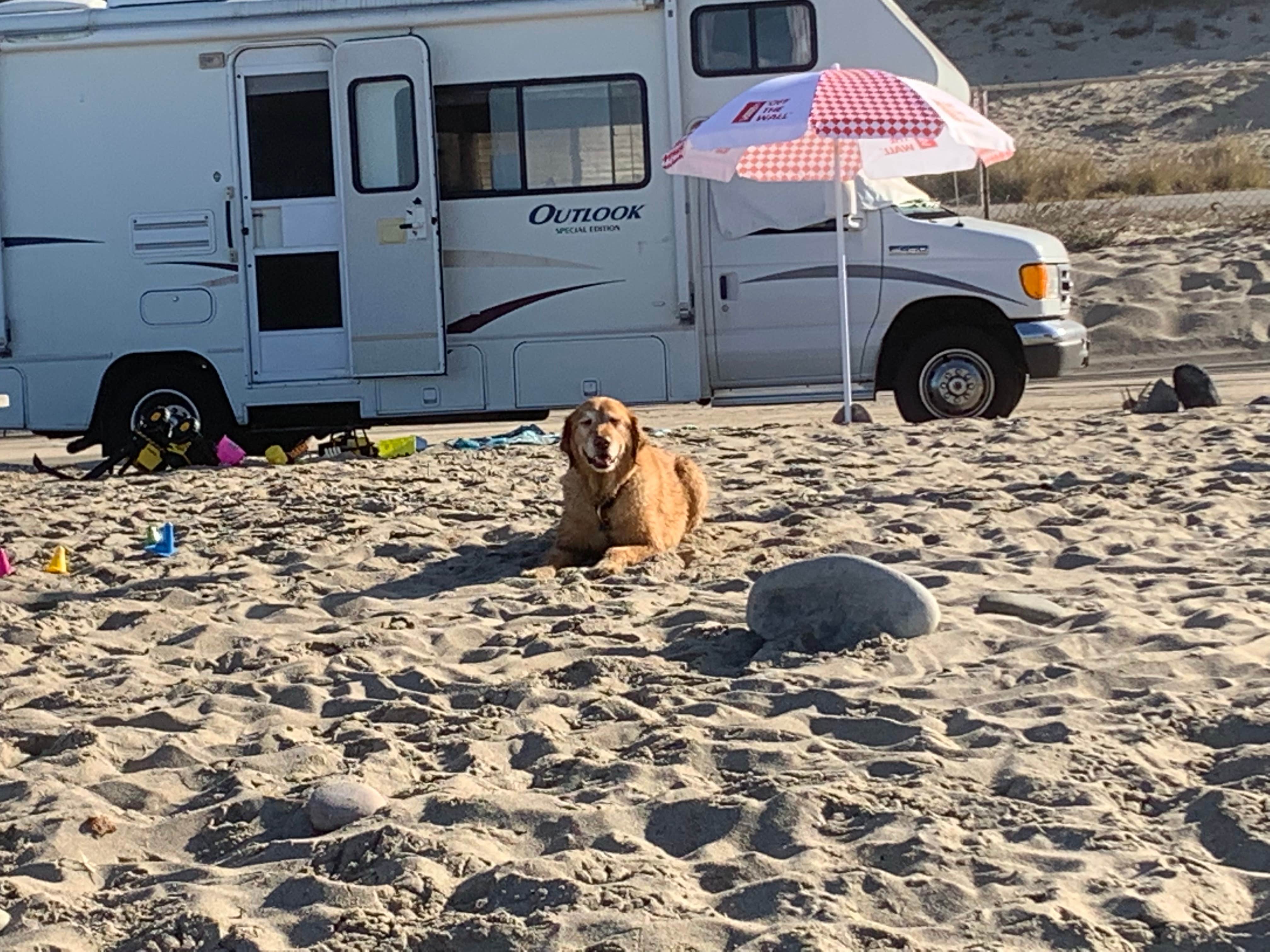 Kathleen  D.'s photo of camping with pets at Thornhill Broome Beach — Point Mugu State Park near Lake Sherwood, CA