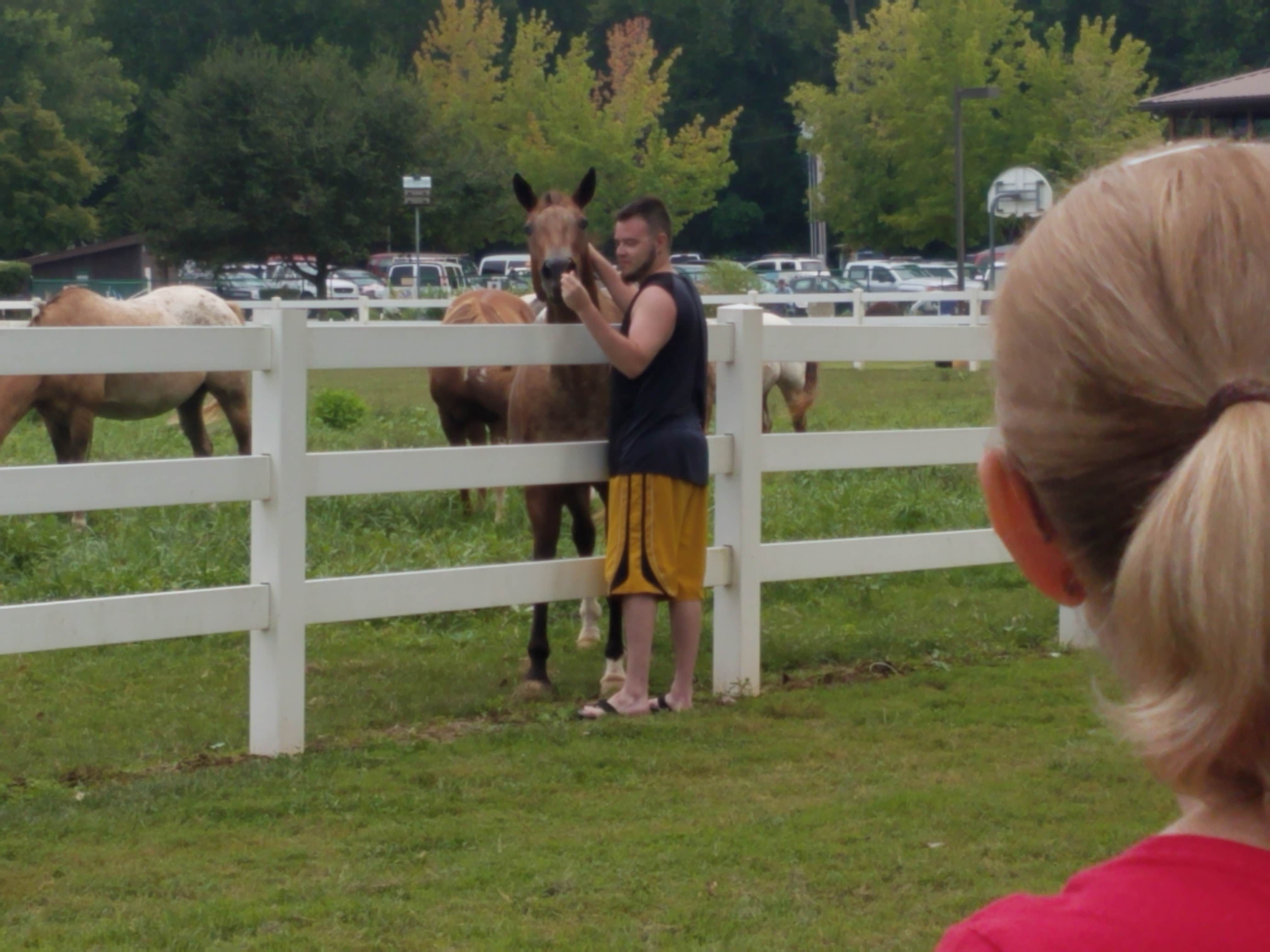 Terry  P.'s photo of camping with a horse at Bass' River Resort near Bonne Terre, MO