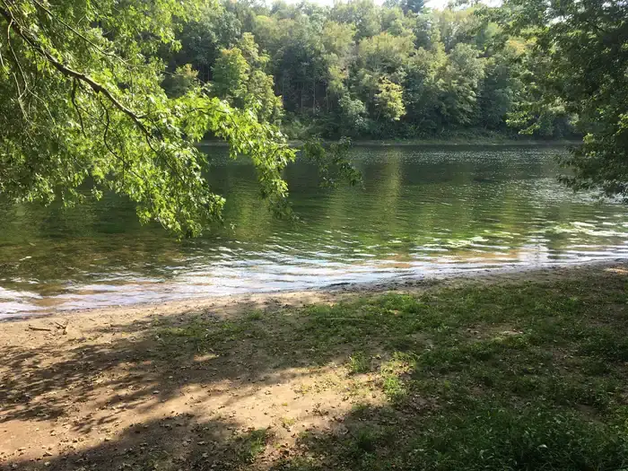 Camping near Bushkill Creek Boat In Campsite — Delaware Water Gap National Recreation Area: Valley View Group Campground, Unity House, Pennsylvania