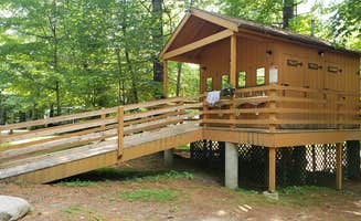 Jean C.'s photo of a cabin at Pemi River Campground near Thetford, VT