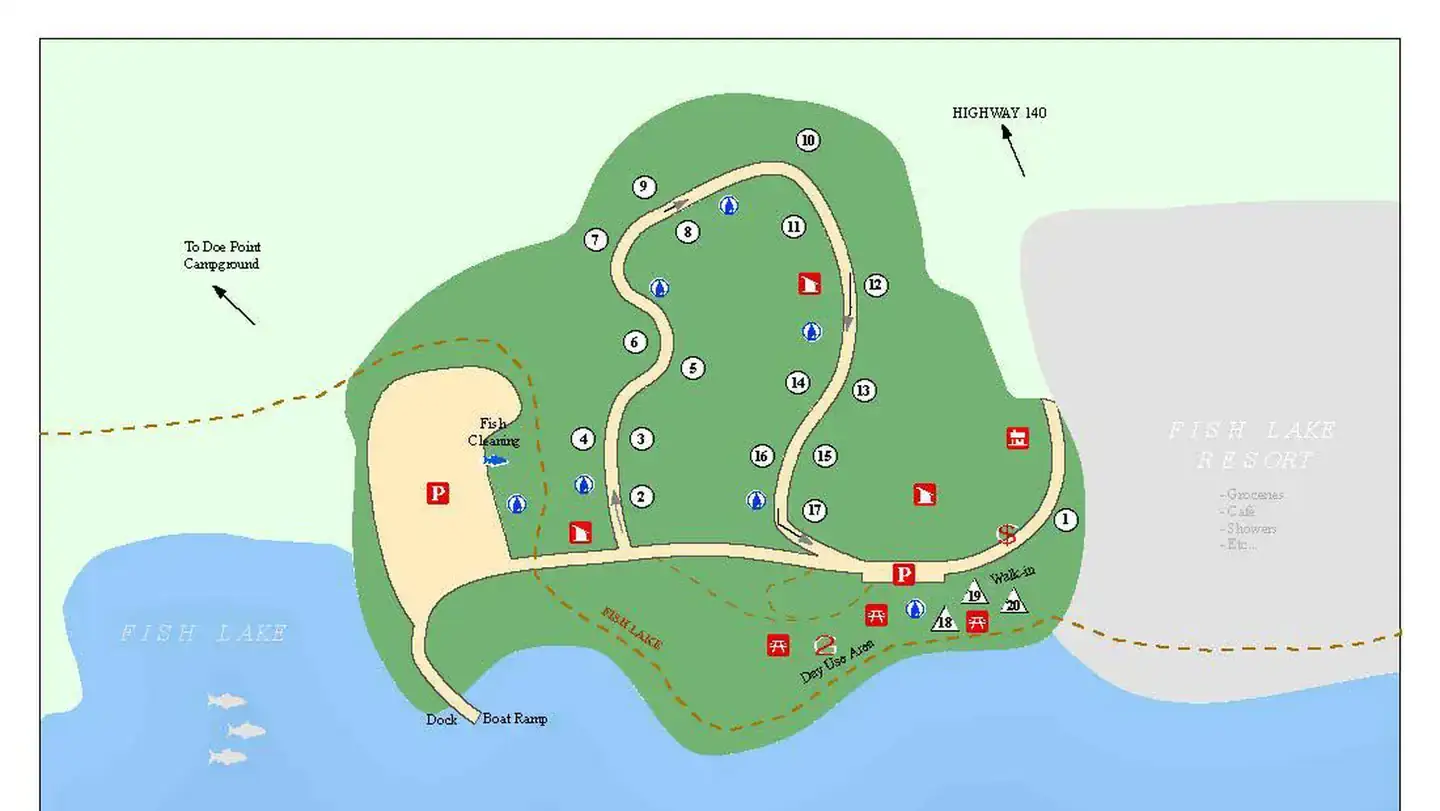 Camping near Willow Prairie Cabin — Rogue River Siskiyou National Forest: Fish Lake Campground - Rogue River, Butte Falls, Oregon