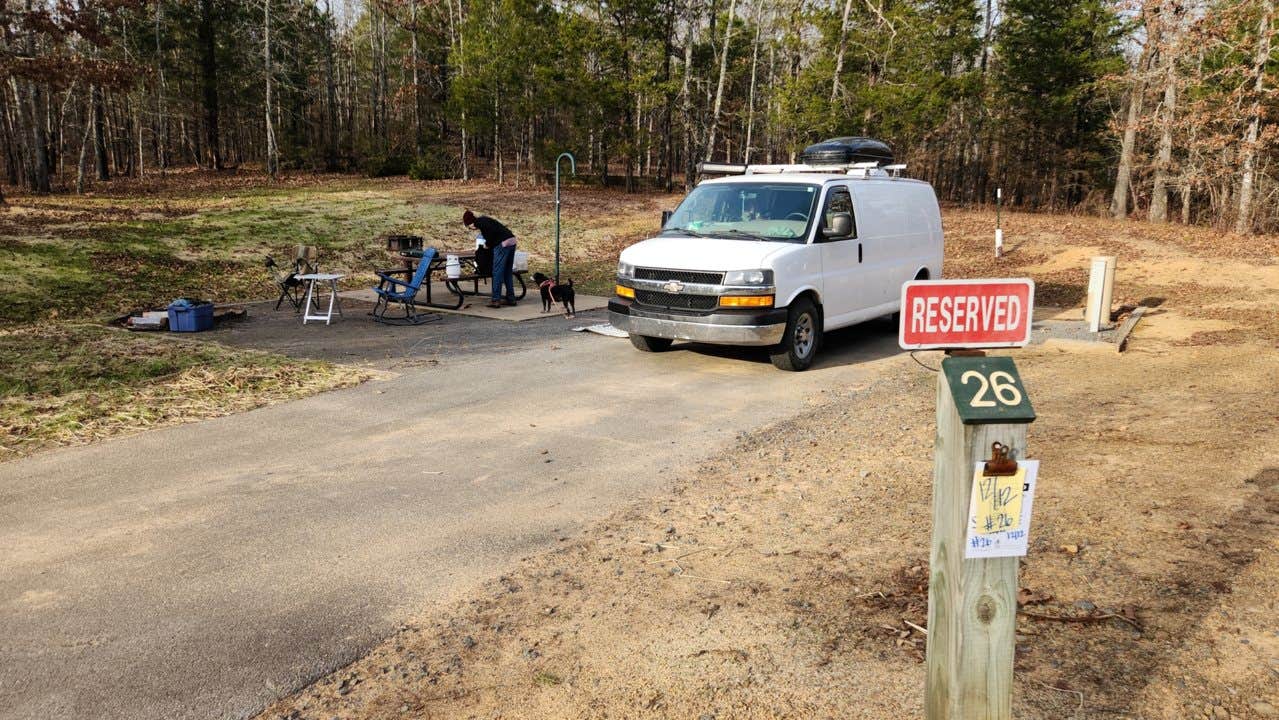 Fred S.'s photo of camping with pets at Woolly Hollow State Park — Wooly Hollow State Park near Cabot, AR