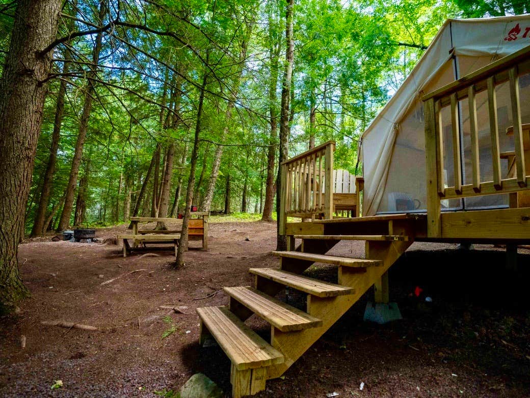 The Dyrt's photo at Tentrr Signature Site - Come As You Are at the Tentrr Catskill Retreat - Stream View - Single Camp with Queen Bunk Bed near Upper Delaware National Scenic and Recreation River
