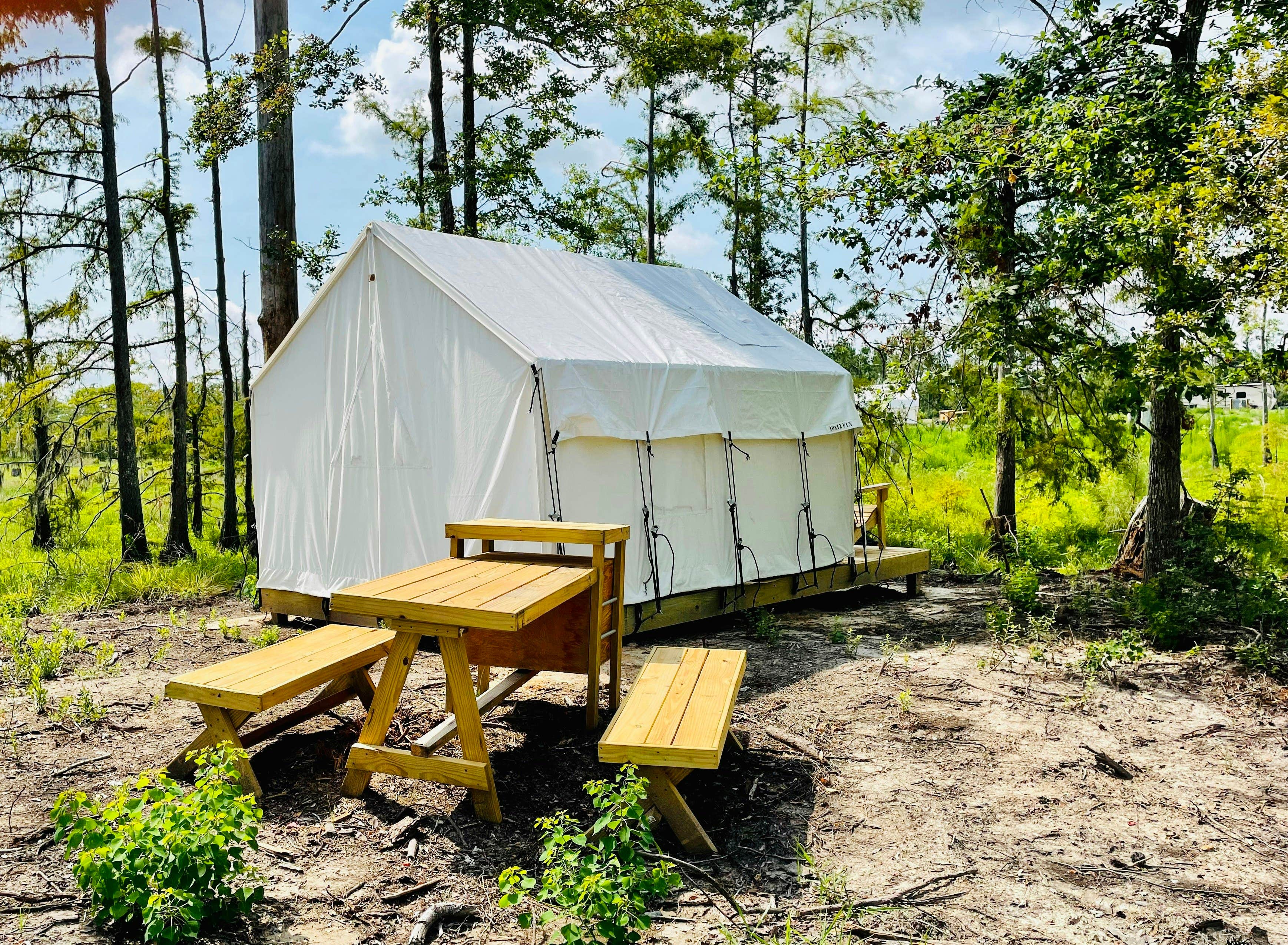 The Dyrt's photo at Tentrr State Park Site - Louisiana Sam Houston Jones State Park - Lagoon View A Single Camp near Cameron, LA