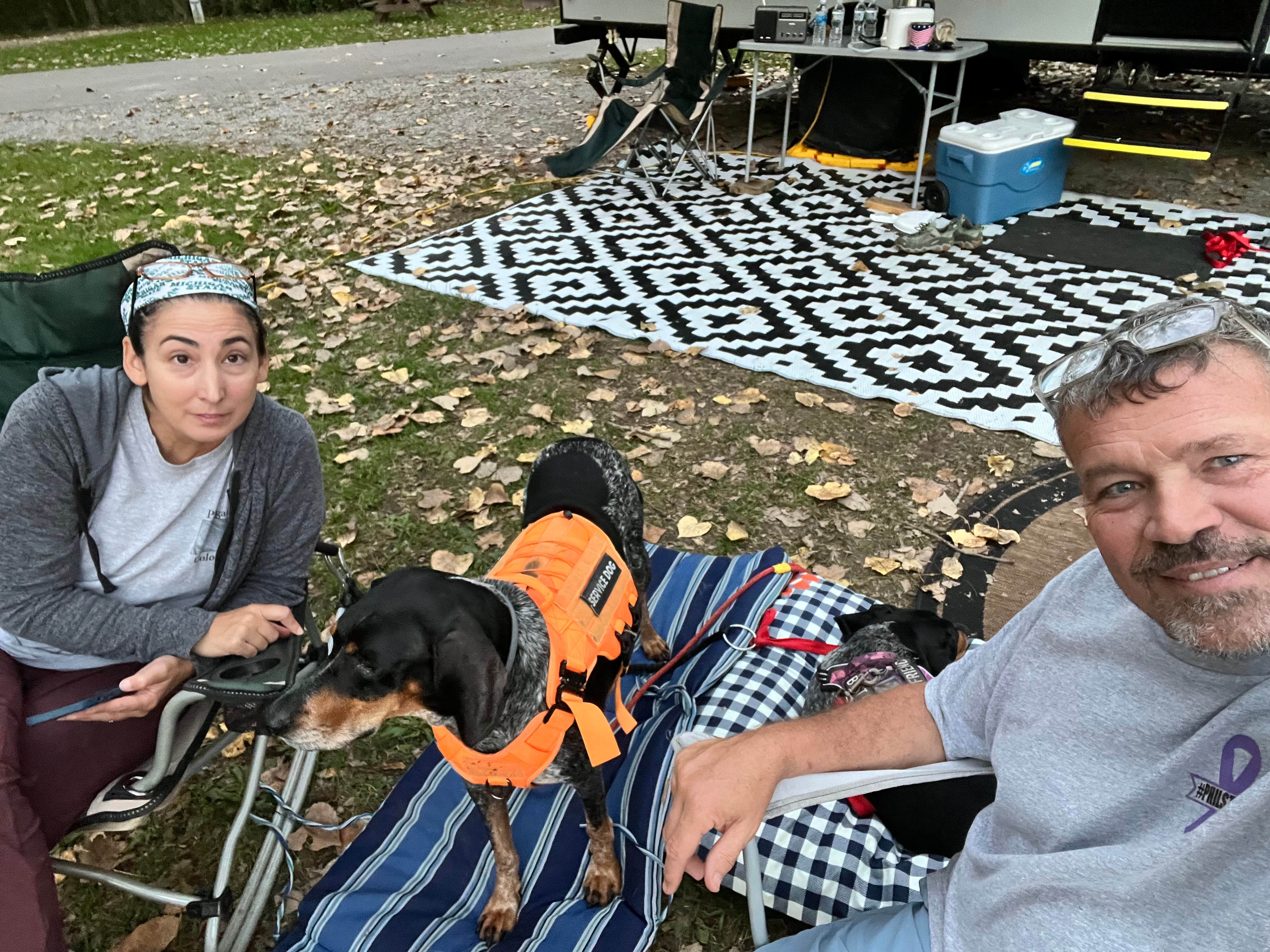 Gerard E.'s photo of camping with pets at Pokagon State Park Campground near Fort Wayne, IN