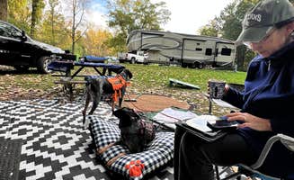 Gerard E.'s photo of camping with pets at Pokagon State Park Campground near Pittsford, MI