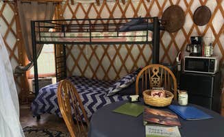 Annette K.'s photo of glamping accommodations at #1 Rock Tavern River Kamp near Shenandoah National Park