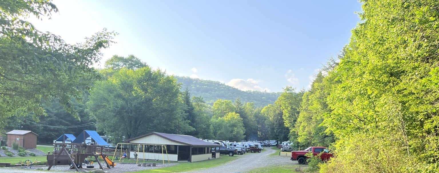 Camping near Farnsworth Cabin: Whispering Winds Campground and Cabins, Sheffield, Pennsylvania