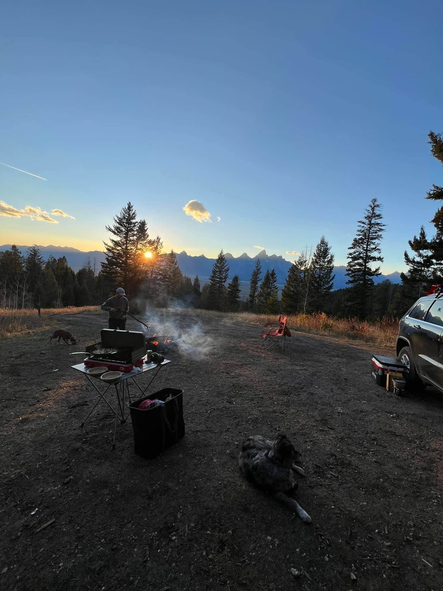 Jazzy Y.'s photo of camping with pets at Spread Creek Dispersed Campground near Grand Teton National Park