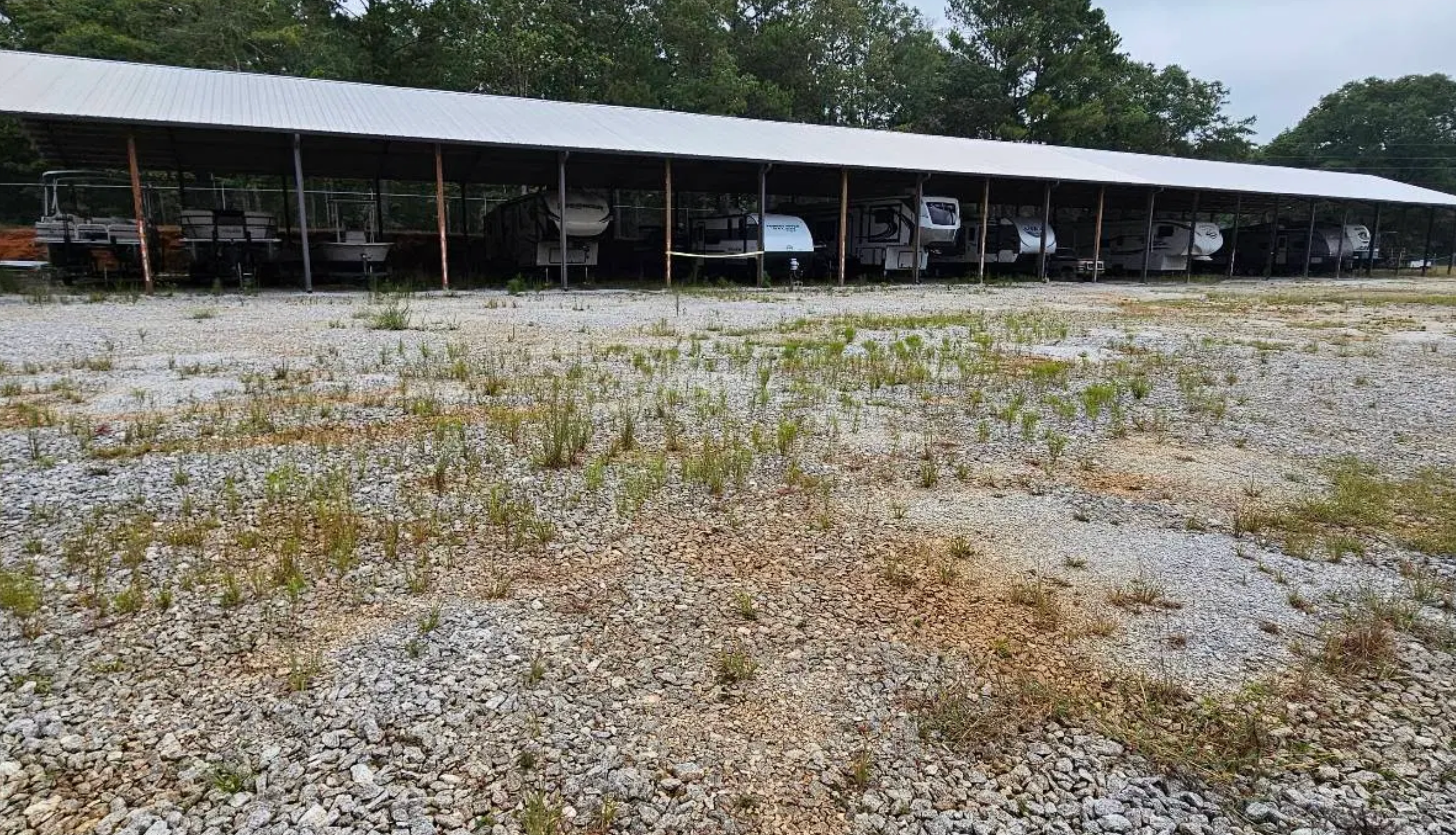 Camper-submitted photo at Stateline rv parking near the lake near Lanett, AL