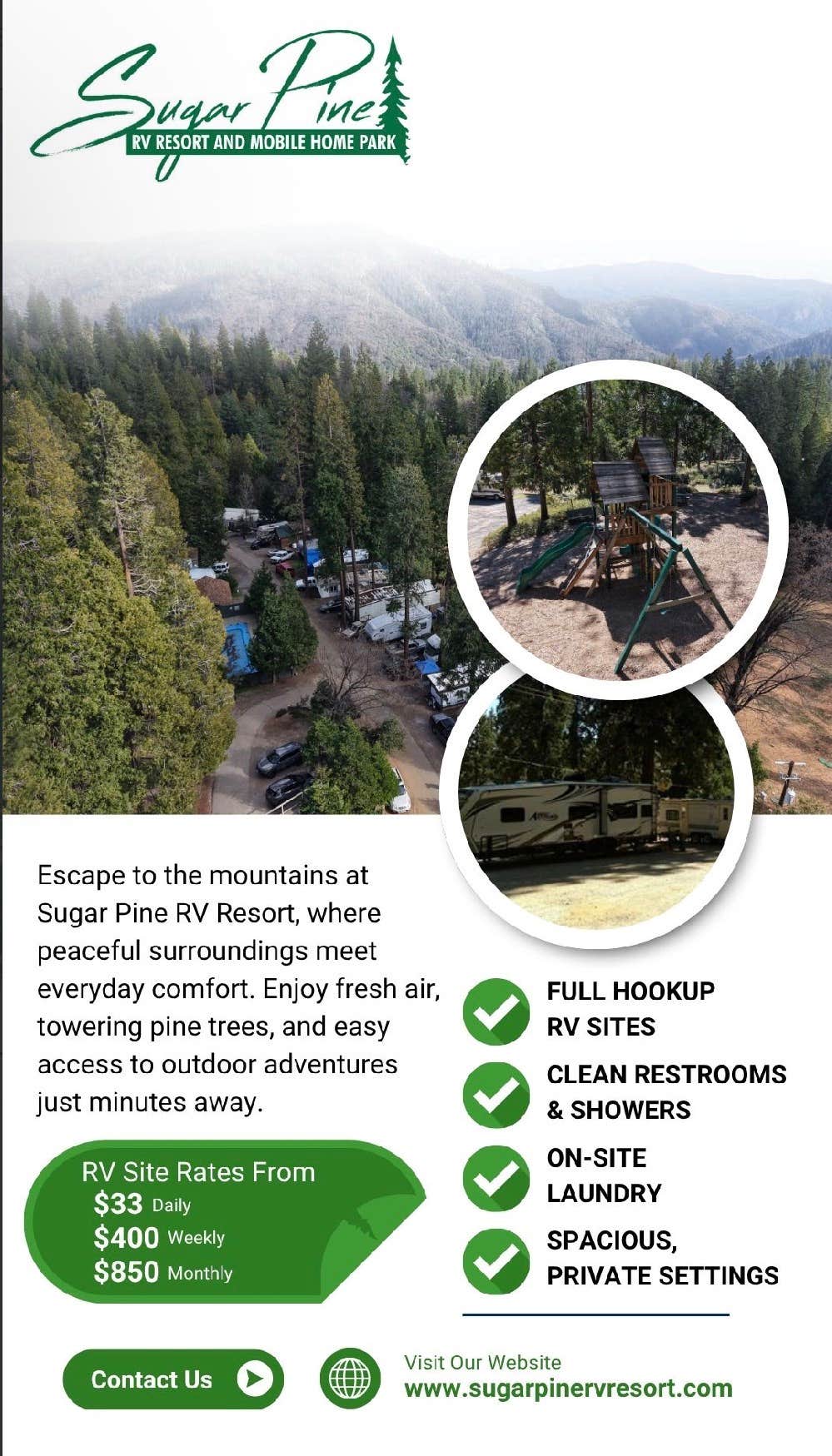 Camping near Hacienda: Sugar Pine RV Resort, Mi-Wuk Village, California