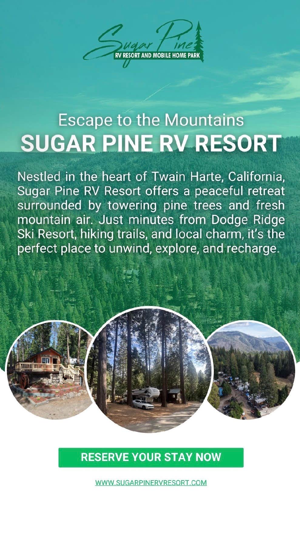 Camper-submitted photo at Sugar Pine RV Resort near Avery, CA