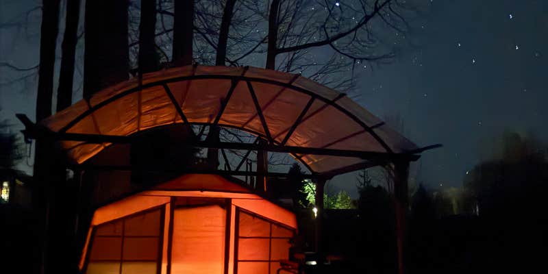 Camper submitted image from Dungeness Riverside Castle Glamp Tent