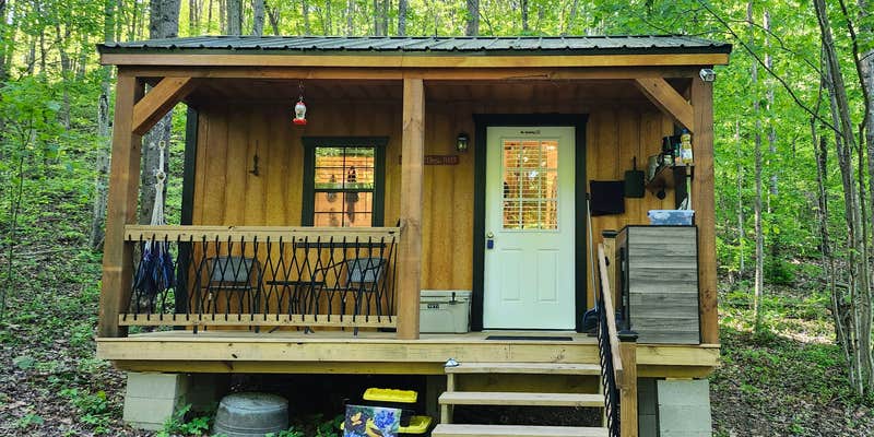 Camper submitted image from Whippoorwill Off Grid Hike In Tiny Cabin