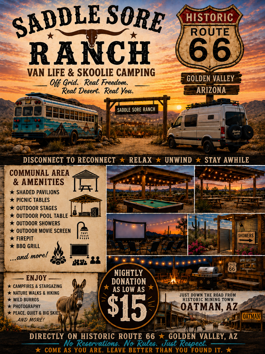 Camping near Historic Rt 66 Oatman Arizona Campsite: Saddle Sore Ranch, Oatman, Arizona