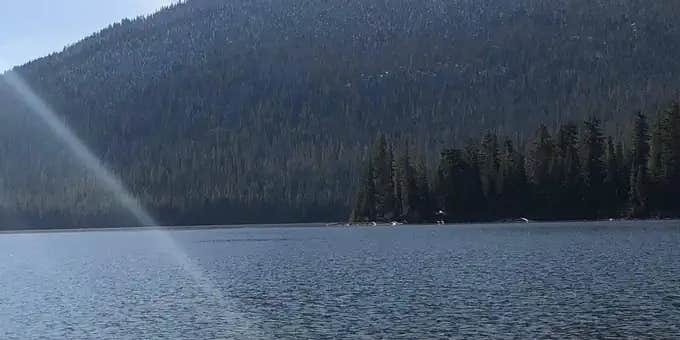 Camper submitted image from Cultus Lake Boat In Big Cove Campground — Deschutes National Forest