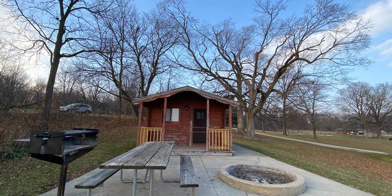 Camper submitted image from Lakefront Cabins - Shabbona Lake