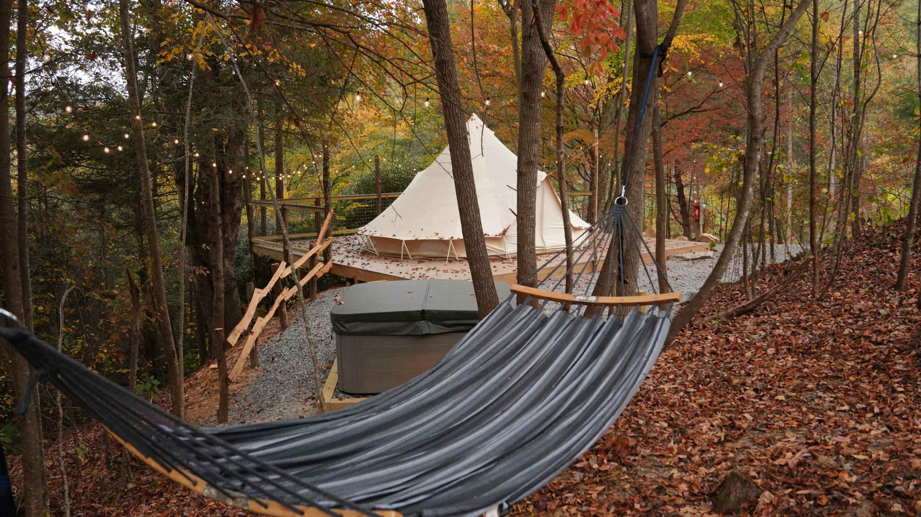 Camping near Buffalo Creek Vacation Rentals - Hare Pin Inn: Brand New! Camp #1 with Bathhouse, Lake Junaluska, North Carolina
