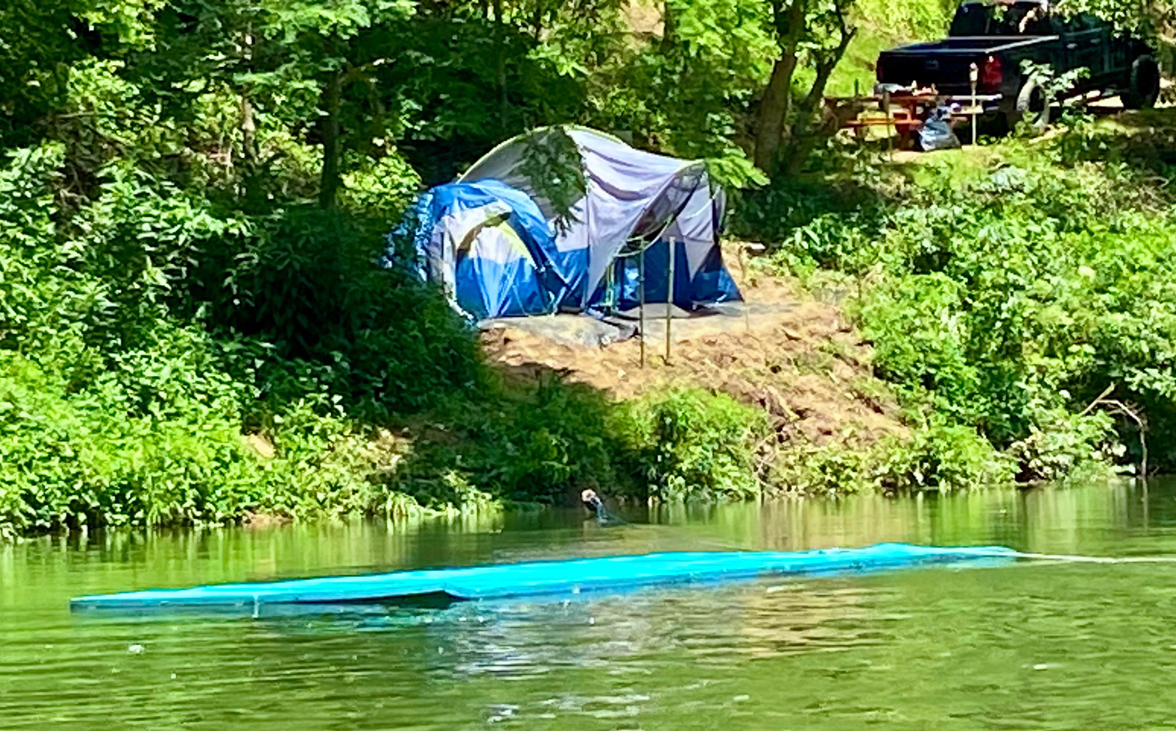 Camping near Coon Creek Cove, Mountain Hideaway: Wits End on the Elk River, Duck, West Virginia