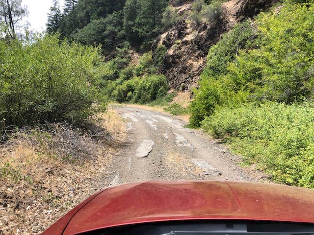 Camper-submitted photo at Rattlesnake Cr. near Hwy 36, Shasta-Trinity NF near Weaverville, CA