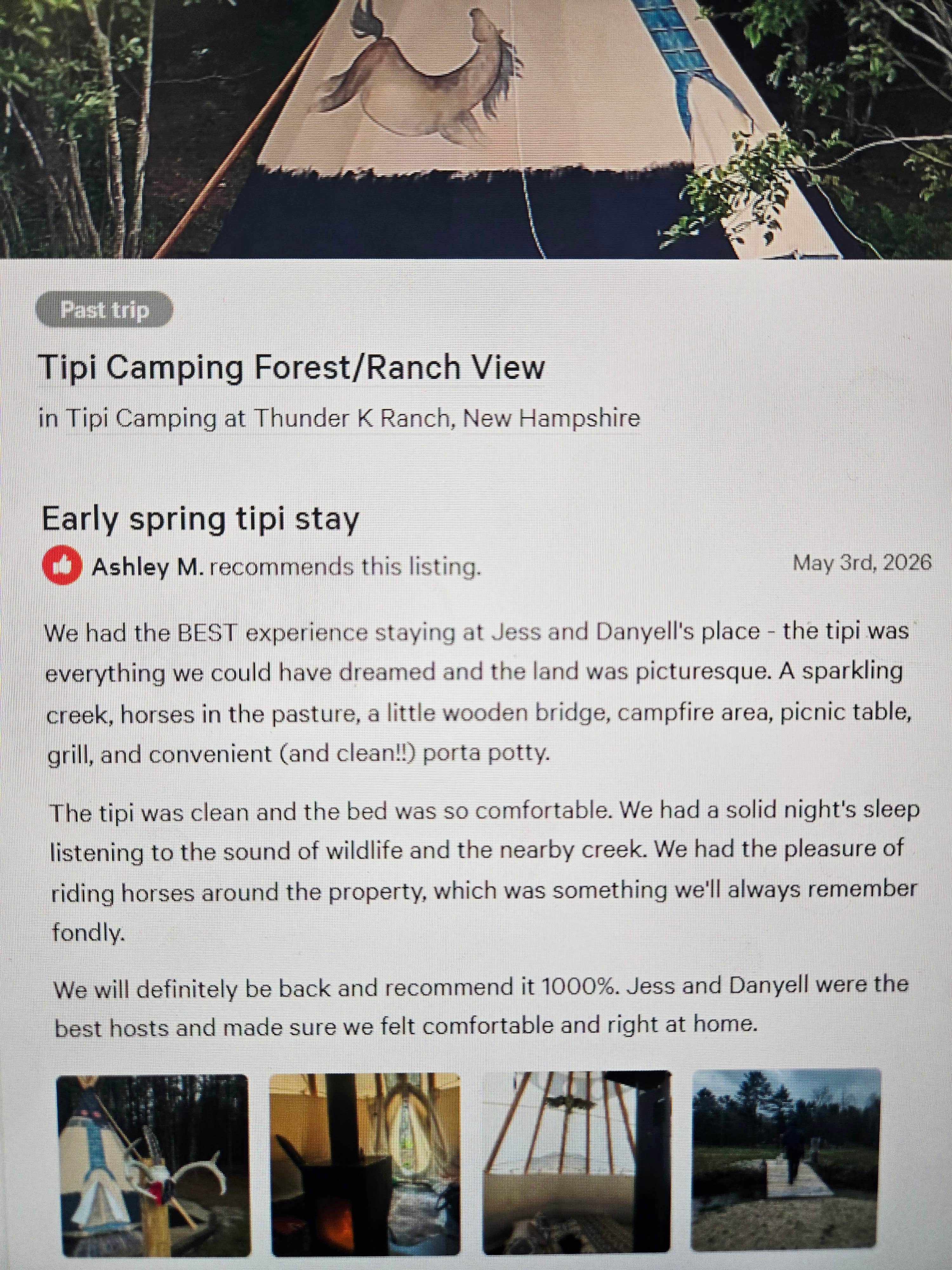 Camping near Lake Massasecum Park & Campground: Thunder K Ranch Tipi Camping, Lempster, New Hampshire