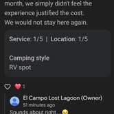 Review photo of El Campo Lost Lagoon by Trent R., September 14, 2026