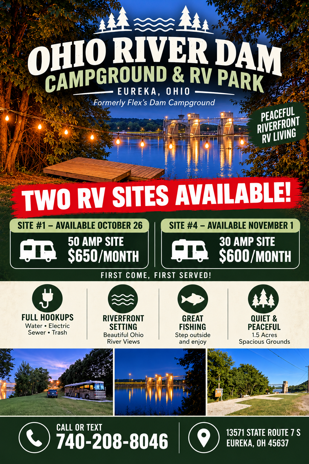 Camper-submitted photo at Ohio River Dam Campground & RV Park near Ashland, KY