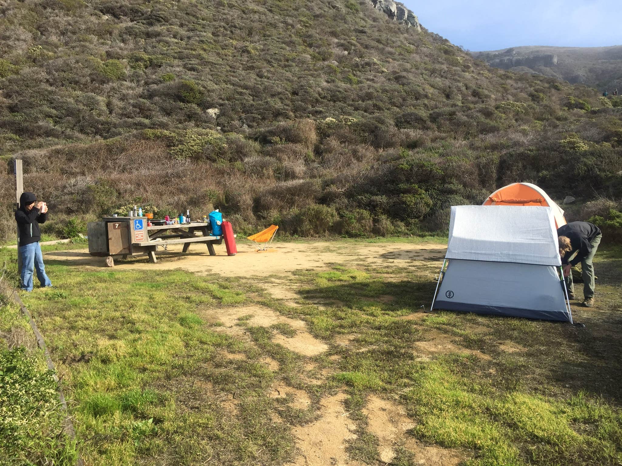 Steep ravine environmental campground top