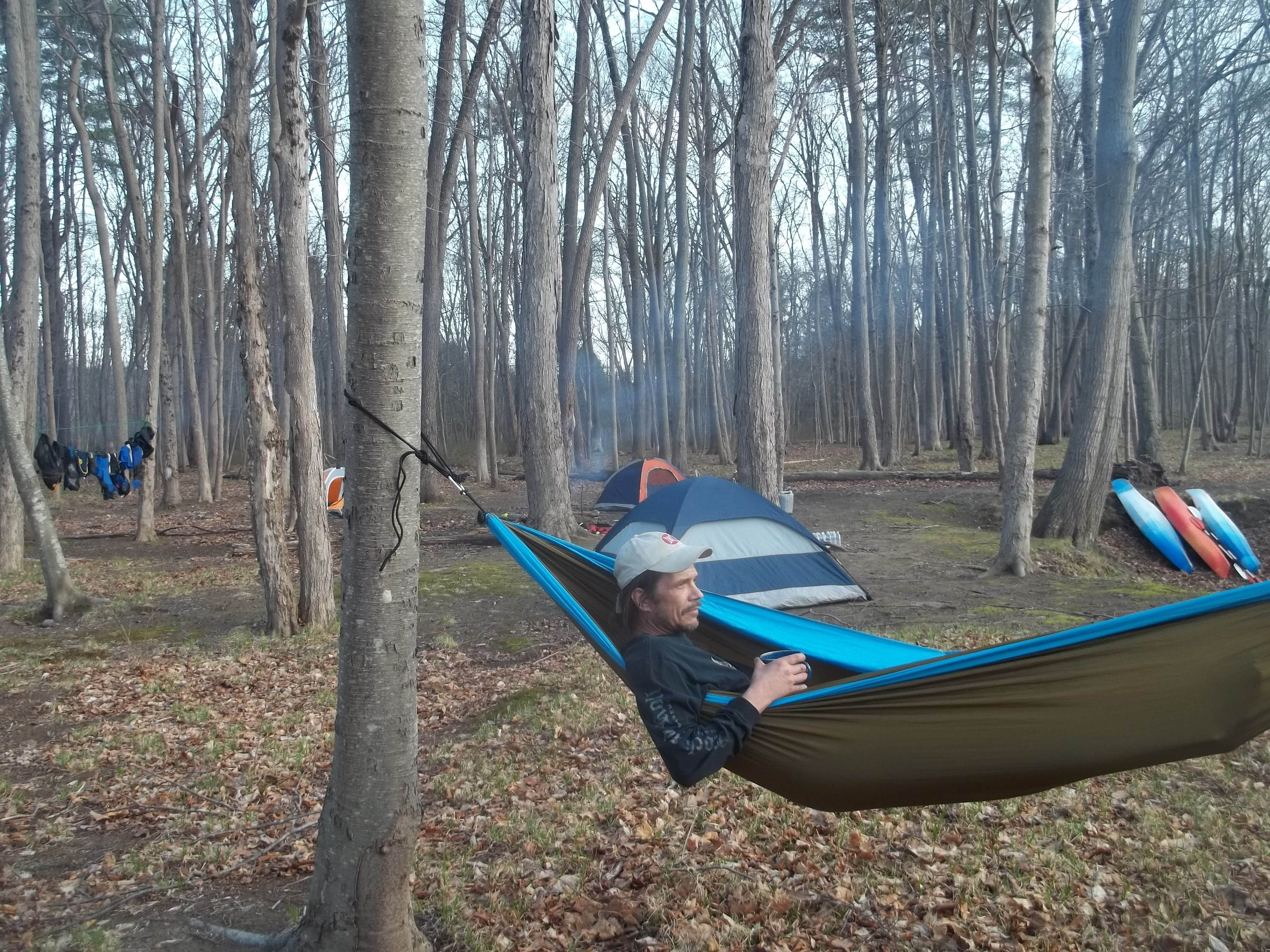 John B.'s photo of tent camping at Namanock Island — Delaware Water Gap National Recreation Area near Sussex, NJ