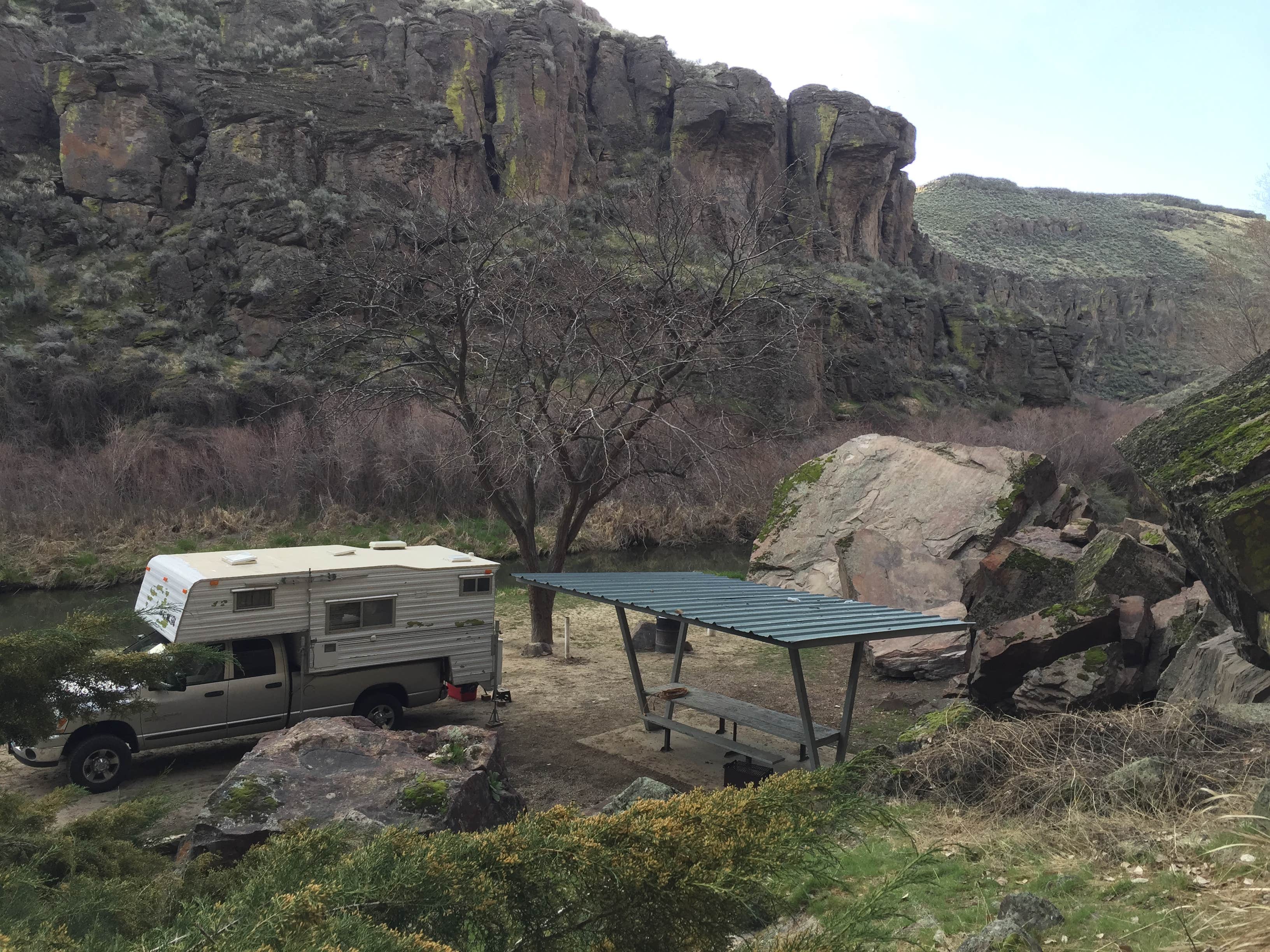 Anne V.'s photo of rv camping at Balanced Rock County Park near Murphy Hot Springs, ID