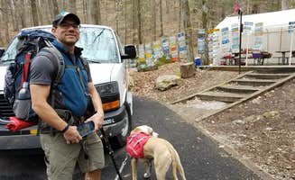 Sarah E.'s photo of camping with pets at Frozen Head State Park Campground near Kingston, TN