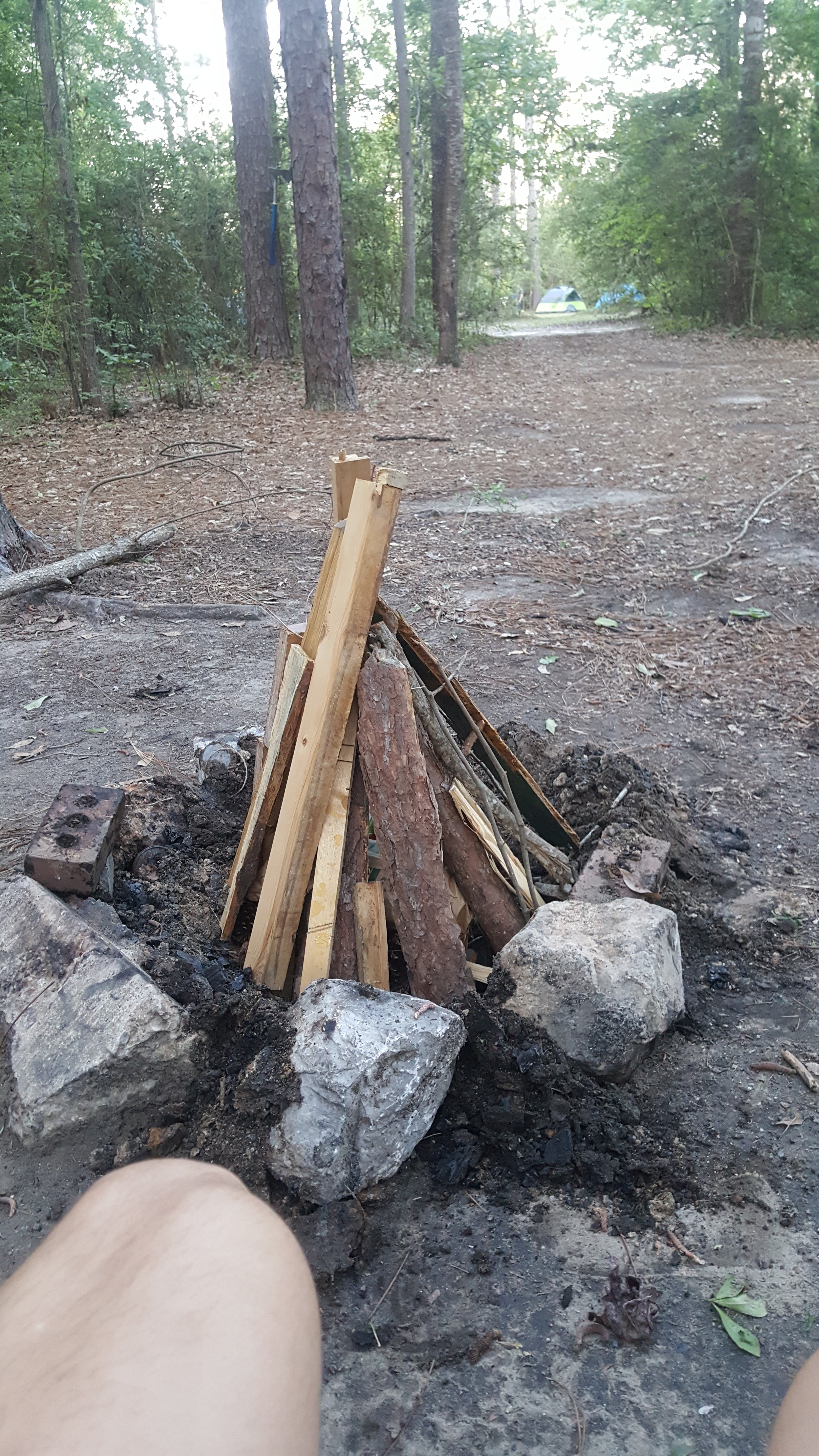 Found enough rocks around the campsite to make a fire ring which is always a plus to any campfire experience.
