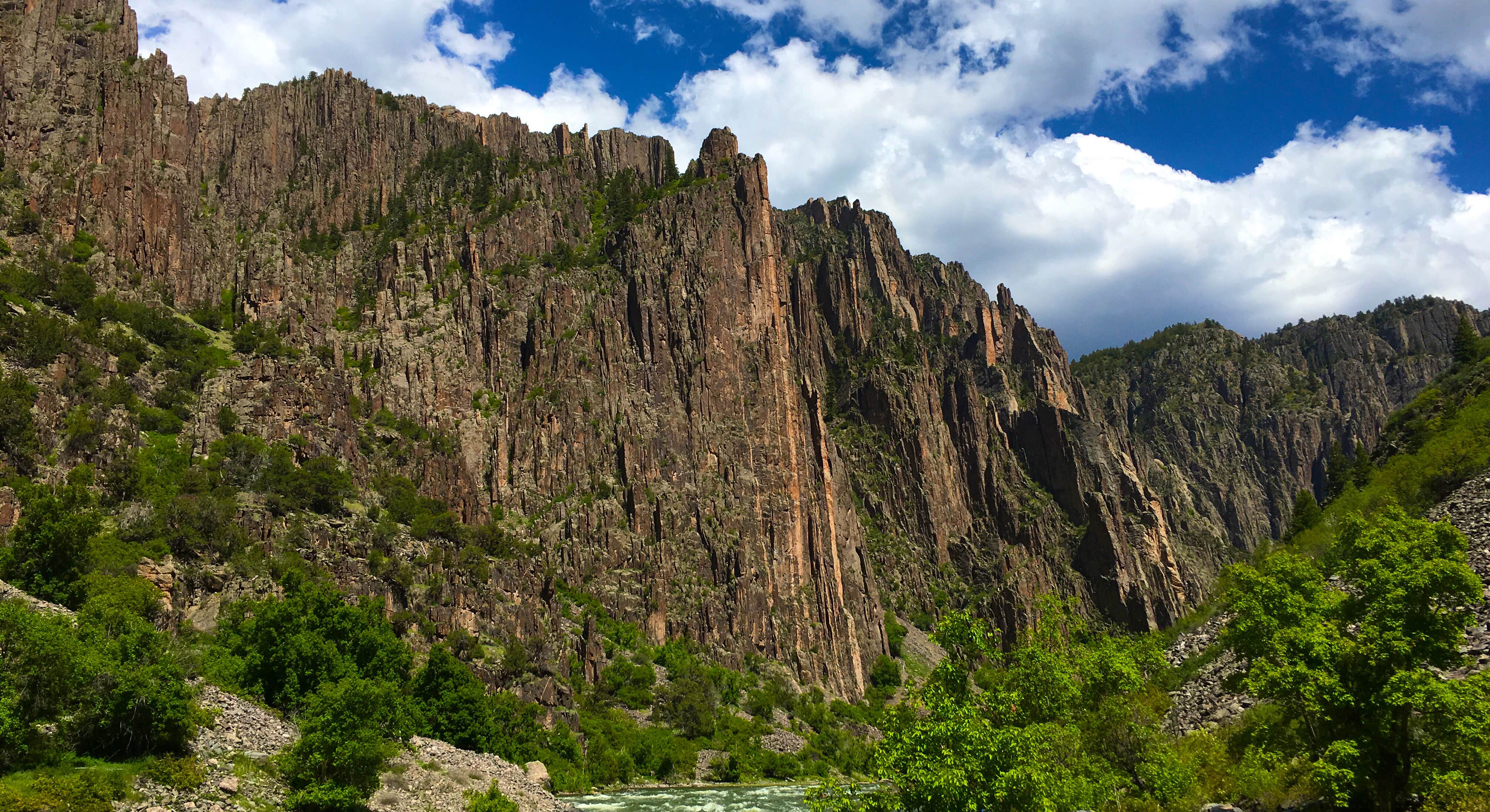 Mountain and River View near South Rim Campground Black Canyon of the Gunnison National Park