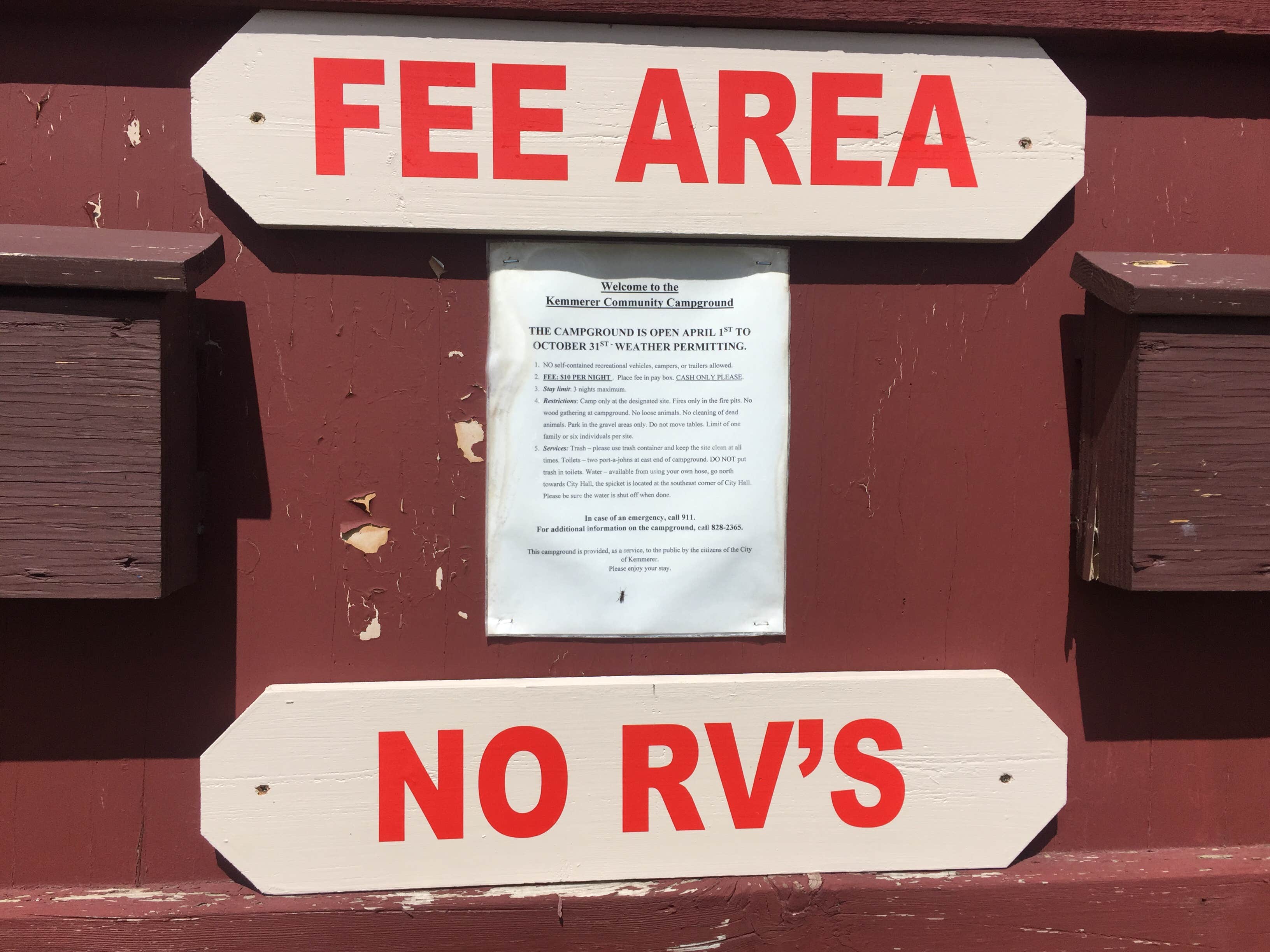 Camper-submitted photo at Kemmerer Tent Park near Cokeville, WY