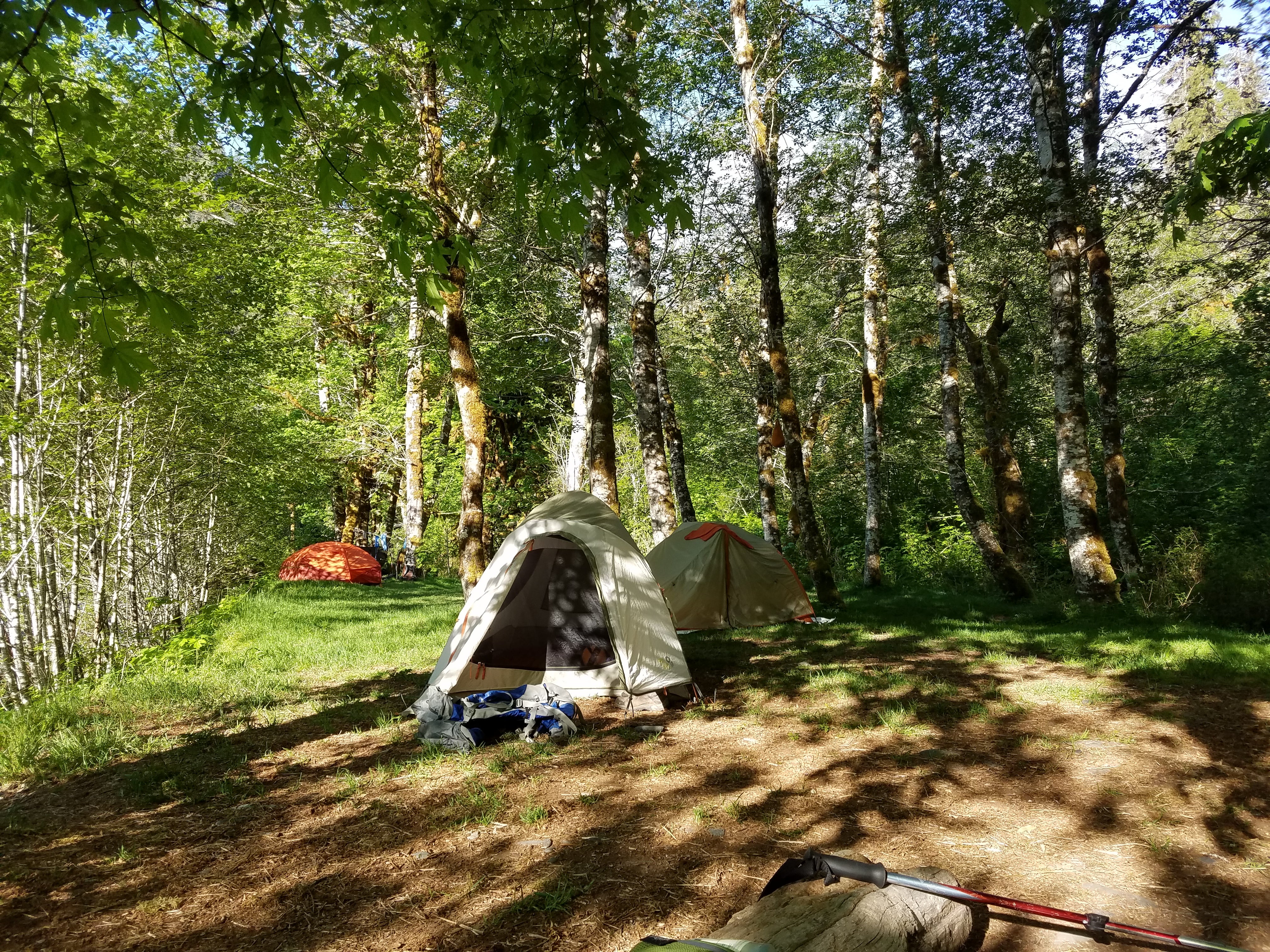 We camped at the end of the trail